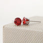 Sparkling Red Cubic Zirconia Earrings