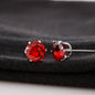 Sparkling Red Cubic Zirconia Earrings