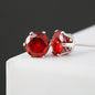Sparkling Red Cubic Zirconia Earrings