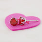 Sparkling Red Cubic Zirconia Earrings