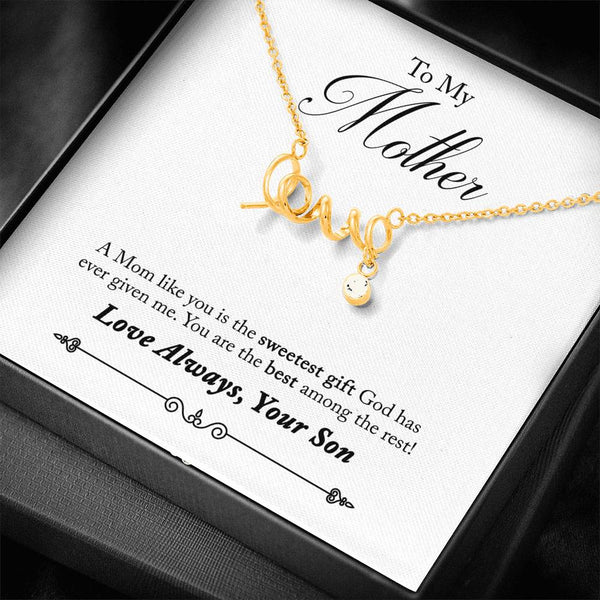Sweetest Gift - Scripted Love Necklace