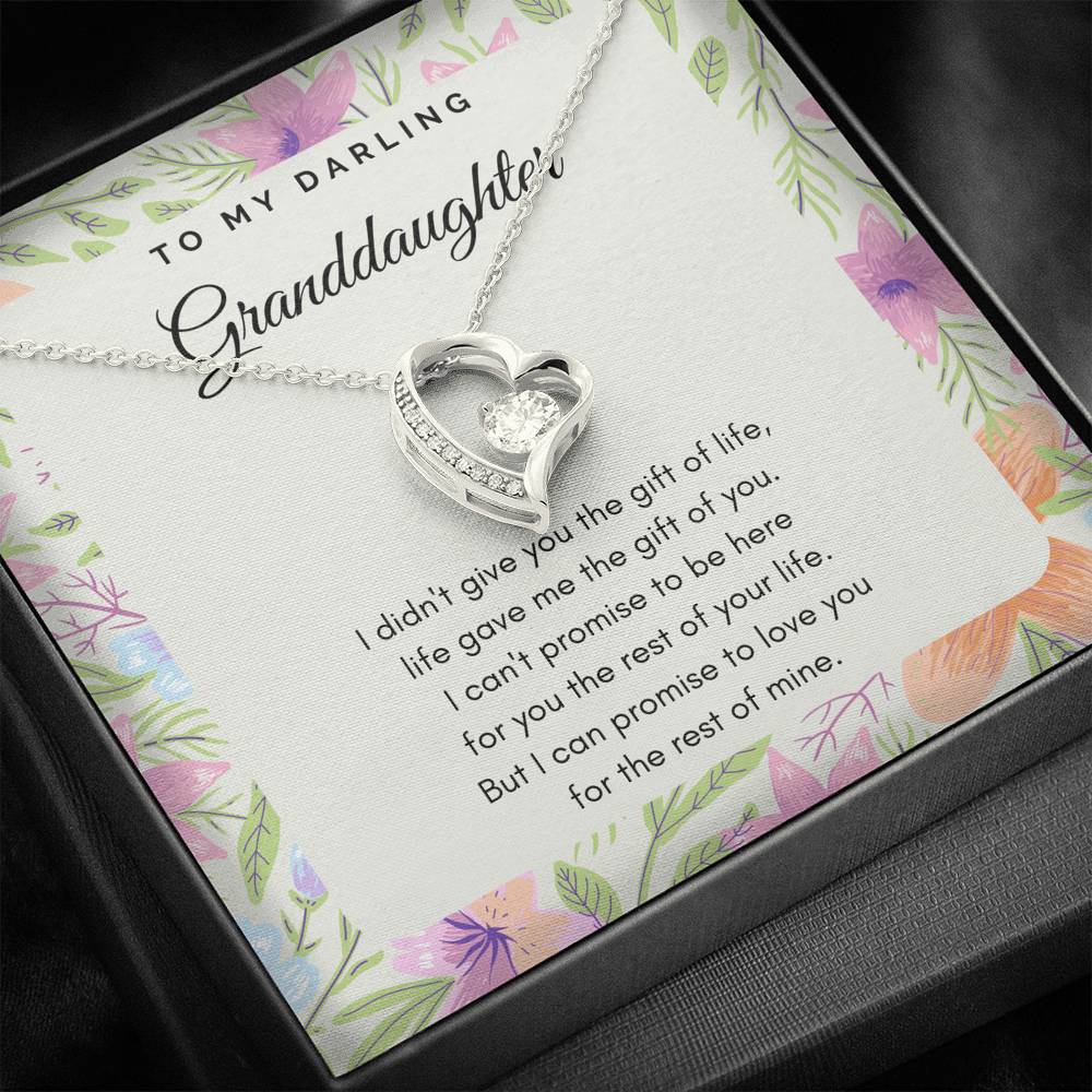 To My Darling Granddaughter - Forever Love - Floral