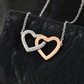 To My Daughter - Interlocking Hearts Necklace