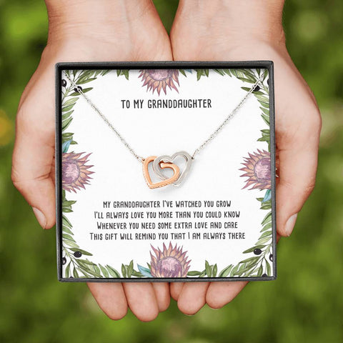 To My Granddaughter - Interlocking hearts - Olive