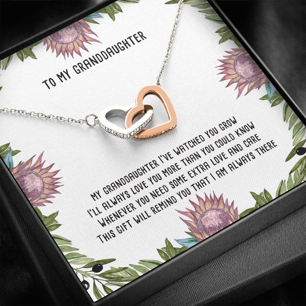 To My Granddaughter - Interlocking hearts - Olive