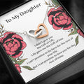 To My Daughter - Interlocking Hearts Necklace