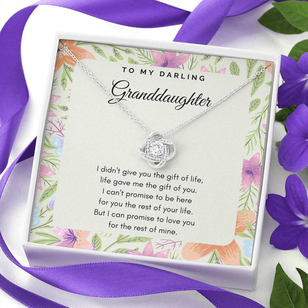To My Darling Granddaughter - Love Knot - Floral