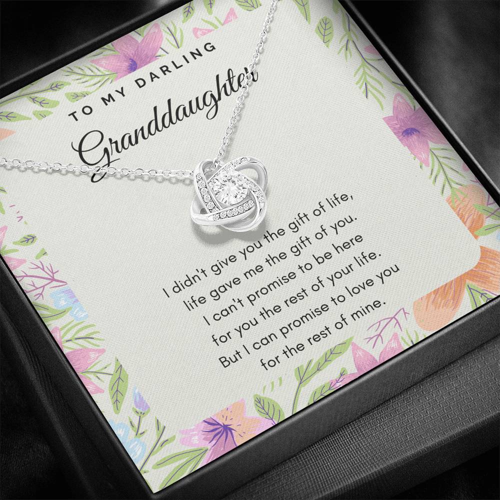 To My Darling Granddaughter - Love Knot - Floral