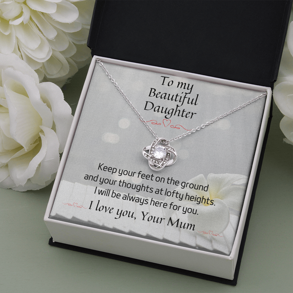 To my Beautiful Daughter - Love Knot Necklace
