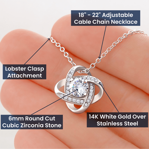 To my Beautiful Daughter - Love Knot Necklace