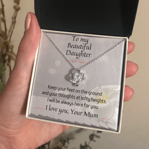 To my Beautiful Daughter - Love Knot Necklace