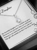 To My Daughter - Cubic Zirconia Ribbon Necklace