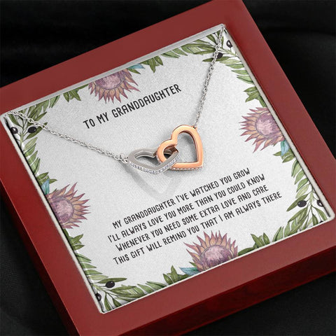 To My Granddaughter - Interlocking hearts - Olive