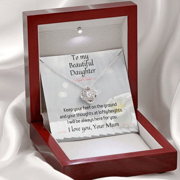 To my Beautiful Daughter - Love Knot Necklace
