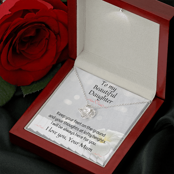 To my Beautiful Daughter - Love Knot Necklace