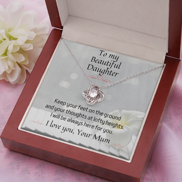 To my Beautiful Daughter - Love Knot Necklace